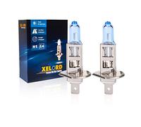 XELORD H1 55W 12V Halogènes Ampoules Pour Phares De Voiture,Feux De Route/Croisement de Remplacement,Certification E-Mark (2 pièces)