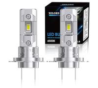 XELORD H7 LED Ampoules de Phare Automobile,Blanche 6500K 400% Lumineuse,55W 14000LM 12V,1:1 Mini Design Plug n Play,2PCS