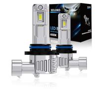 XELORD HIR2 9012 LED Ampoules de Phare Automobile,Blanche 6500K 400% Lumineuse,55W 14000LM 12V,Plug n Play,2PCS