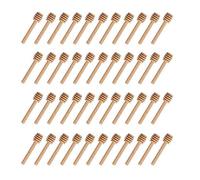 XelparucTS Lot de 100 mini cuillères à miel en bois de 7,6 cm, emballées individuellement, serveur pour pot de miel distribuer le miel et les cadeaux de fête de mariage