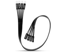 Xelsluthe Câbles d'extension du panneau avant de la carte mère, connecteur du panneau avant, ruban plat 24 AWG pour HDD LED, Power LED, Power Sw, réinitialisation SW, câblage du boîtier d'ordinateur