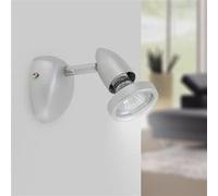 Xelux - Applique murale Plafonnier gris satiné 1 lumière orientable et inclinable 50W G10 Gris