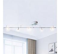 Xelux - Plafonnier déformable 5 spots orientables inclinables comp LED 35 w acier brossé Argent