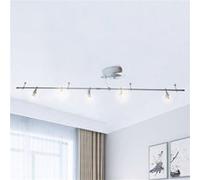 Xelux - Plafonnier deformable 5 spots orientables inclinables compatible LED 35w acier brosse Argent