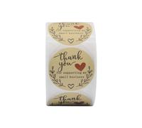 Xeme 1 Inch Round Black "Thank You For Your Order " Stickers Seal Labels 500pcs Stickers Scrapbooking