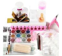 Xeme 1 Set Complet De Poudre Acrylique Nail Art Set Set Conseils Brush Kit D'outils De Manucure