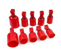 Xeme 10 X Plastique Acrylique Nail Art Soak Off Uv Gel Dissolvant Wrap Clip Cap