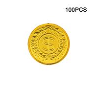 Xeme 100pcs/Pack Poker Casino Puces Bitcoin Modèle Bitcoin Placage D'or En Plastique Prate Pièces D'or Pirate Trésor Jeu Poker Chips