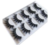 Xeme 6 Pairs Top 3d 100% Mink Soft Long Thick Makeup Eye Lashes False Eyelashes