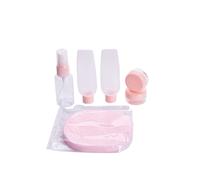 Xeme 7pcs/Set Bouteilles Rechargeables Bouteilles En Plastique+Sac Bouteille Vide Transparent Cosmétique Pompe Lotion Conteneur Voyage Utilisation