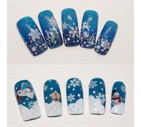 Xeme Noël Professionnel 3d Nail Art Autocollant Sticker Conseils Décoration Cadeau Neige