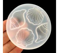 Xeme Outils De Fabrication De Bijoux De Moule De Résine De Silicone De Pendentif De Conque De Coquille De Scintillement De Diy