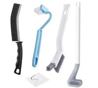 Xemnys Brosse de toilette en silicone avec long manche, suceur d'angle et joint de carrelage pour la maison, la salle de bain, la douche, les petits espaces