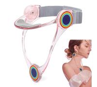 Xemz Support de cou réglable, collier cervical, appareil de traction du cou, étireur de cou, correcteur de posture pour homme et femme, soulage la pression de la colonne cervicale (rose)