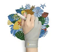 XENCELABS Gant d'Artiste Main Gauche Droite pour Tablette Graphique 2 Doigts Gris Taille L