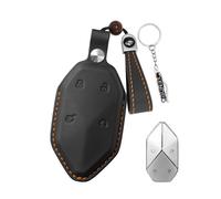 XENDRO Boîte à clés de voiture en cuir pour BYD Formula Leopard 5 8 Denza | Coque de clé télécommande compatible avec BYD Ti7 Leopard Super 3 5 8 9, coque de ccessoire de voiture, noir