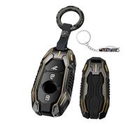 XENDRO Coque de e voiture pour Mercedes C E S G CLS GLC SL | Porte-clés style mecha en métal + silicone pour Benz AMG CLS W205 W206 W212 X167 - Porte-clés court doré