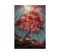 XENIOU arbre de vie mural Peinture légère mangrove décoration maison, tableau decoration murale, Chambre Salle De Bain Cuisine Bureau(Multicolore)-40x60cm Sans cadre
