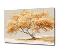 XENIOU tableau arbre de vie Marbre arbre doré toile decoration murale, poster mural, Salon Chambre Maison Décorations(Multicolore)-70x100cm Encadrée
