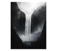 XENIOU Tableau Paysage Mural Sur Toile Nature Pavillon au bord de la mer décoration maison, tableau toile decoration murale, Chambre Salle De Bain Cuisine Bureau(noir et blanc)-40x60cm Sans cadre