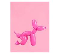 XENITE Impression sur Toile Peinture Affiches Et Impressions De Chien Ballon Rose, Peinture sur Toile Amusante, Art Mural Moderne, Décoration pour Chambre D'adolescent, Dortoir(Ré,30x40cm)