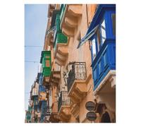 XENITE Impression sur Toile Peinture Affiches Et Impressions De Paysages Urbains De Londres, Inde, Costa Nova, Art Mural, Esthétique, Peinture sur Toile pour Salon, Décoration D'intérieur(F,40x50cm)