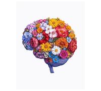 XENITE Impression sur Toile Peinture Affiches Médicales De Fleurs D'orgue De Cœur Et De Cerveau, Impression sur Toile, Tableau d'art Mural pour Salle De Clinique, Décoration De La Maison(J,50x70cm)