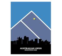 XENITE Impression sur Toile Peinture Affiches Minimalistes du Grand Chelem De Tennis Peinture sur Toile Ballon De Sport Australien US Open pour Décoration De Salon Moderne(P,30x42cm)