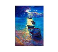 XENITE Impression sur Toile Peinture Tableau sans Cadre Représentant Un Bateau sur La Mer Bleue, Décoration Murale De Paysage Marin, Impressions sur Toile, Affiches, Décoration D'intérieur(P,50x70cm)