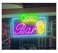 XENITE Néon Enseignes lumineuses Decor Bar Open Beer Chope Cheers Enseigne Néon Pour Bar Maison Fête Décoration Murale 60X38cm(Ré)