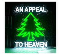 XENITE Néon Enseignes lumineuses Decor Enseigne Au Néon An Appeal To Heaven Arbre Vert LED Lampe Alimentée Par USB Pour Chambre À Coucher, Café, Bar, Pub, Fête D'anniversaire 31cmх39cm
