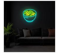 XENITE Néon Enseignes lumineuses Decor Enseigne Au Néon En Forme De Bol, Idéale Pour Une Chambre, Boutique, Fête, Vitrine, Un Restaurant, Cuisine De Rue, Décoration Murale 40cm(Ré)