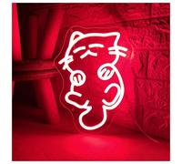 XENITE Néon Enseignes lumineuses Decor Enseigne Au Néon Pour Animaux De Compagnie, Chat Endormi, Lumière, Pour Magasin D'animaux, Chambre À Coucher, Décoration Murale Personnalisée 32cmx45cm(C)