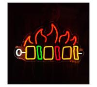 XENITE Néon Enseignes lumineuses Decor Enseigne Au Néon Pour Barbecue, Enseigne Pour Kebab, Idéale Pour Une Décoration Murale, Une Vitrine, Un Restaurant, Une Boutique Ou Une Fête 51cm