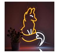 XENITE Néon Enseignes lumineuses Decor Enseigne Au Néon Pour Décoration Murale, Logo Renard Avec Interrupteur À Intensité Variable, LED, Maison, Bar, Hôtel, Fête, Club, Bureau, Lumière Artistique