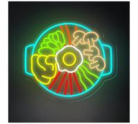XENITE Néon Enseignes lumineuses Decor Enseigne Au Néon, Riz Avec Viande Et Légumes, Néons Pour Décoration Murale De Restaurant De Cuisine Coréenne 38cm(UNE)