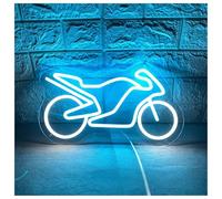 XENITE Néon Enseignes lumineuses Decor Enseigne Au Néon Sportbike Pour Moto, Décoration Murale, Garage, Maison, Personnalisée, 28.8cmx48cm(B)