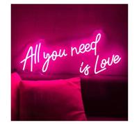 XENITE Néon Enseignes lumineuses Decor Enseigne Lumineuse All You Need Is Love Pour Décoration De Maison, Mariage, Fête, Bar, Anniversaire, 50cmx21.5cm(B)