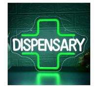 XENITE Néon Enseignes lumineuses Decor Enseigne Lumineuse LED Dispensary Variable, Alimentée Par USB, Pour Hôpitaux, Cliniques, Magasins, Décoration Murale Ouverte, 35cmx25.4cm