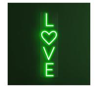 XENITE Néon Enseignes lumineuses Decor Enseigne Lumineuse Néon Love Faite Main, Idéale Pour La Décoration Du Salon, Luminosité Réglable, 44cm(Orange,Blue,Green,Silver,Black)