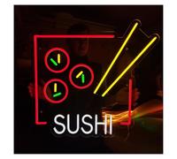 XENITE Néon Enseignes lumineuses Decor Enseigne Lumineuse Néon Pour Sushis, Ensemble De Rouleaux De Sushis, Idéale Pour La Décoration Murale D'un Restaurant 51cm(UNE)