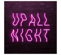 XENITE Néon Enseignes lumineuses Decor Enseigne Lumineuse Néon UP All Night Faite Main, Idéale Pour Décorer Une Chambre De Gamer Luminosité Réglable 46cm(Rose red)