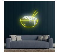 XENITE Néon Enseignes lumineuses Decor Enseigne Lumineuse Noodles Avec Inscription Oeufs Et Néon, Idéale Pour Un Restaurant, Un Magasin De Nouilles Ou Une Décoration Murale 45cm(C)