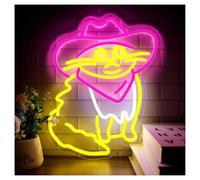 XENITE Néon Enseignes lumineuses Decor Enseigne Néon LED Chat Vache Garçon, USB, Variable, Pour Salle De Jeux, Chambre À Coucher, Bar, Salon, Fête D'anniversaire 14.4x10.6in