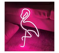 XENITE Néon Enseignes lumineuses Decor Flamant Rose Signe Animal Led Maison Chambre Salle De Jeux Intérieur Ins Décoration Murale Suspendus Néon 40x22cm