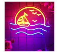 XENITE Néon Enseignes lumineuses Decor Les Néons En Forme De Voilier Conviennent Aux Pièces, Aux Chambres Et Aux Soirées De Bar Pour Créer Une Atmosphère Et Égayer 31X40cm