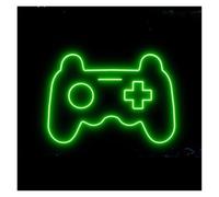 XENITE Néon Enseignes lumineuses Decor Manette De Jeu LED Néon, Décoration Murale, Contrôleur De Jeu, Panneau Suspendu Pour Chambre À Coucher, Fête Pour Hommes(Orange,Blue,Green,Silver,Black,40cm)