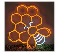 XENITE Néon Enseignes lumineuses Decor Panneau Néon LED Abeille Alimenté Par USB, Variateur D'intensité, Décoration Murale, Veilleuse Pour Murs, Tables, Bar, Bureau, Fête