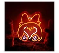 XENITE Néon Enseignes lumineuses Decor Panneau Néon Mignon Corgi À LED, Lumière À Intensité Variable Pour La Maison, La Chambre, L'anniversaire, La Chambre À Coucher, L'animalerie 29cmx32cm