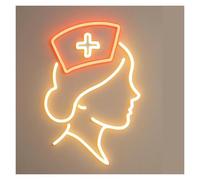 XENITE Néon Enseignes lumineuses Decor Panneau Néon Pour Infirmière, 45cm, Intensité Variable, Hôpital, Clinique, Médecine, Entreprise, Fenêtre D'affichage, Décor Mural